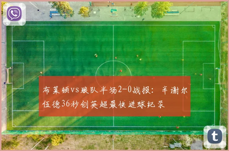 布莱顿vs狼队半场2-0战报：辛谢尔伍德36秒创英超最快进球纪录
